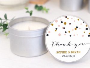 confetti thank you soy candle by mahina