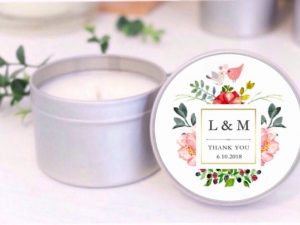 Floral Square soy candle by Mahina