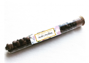 lilac floral coffee bean test tube by mahina
